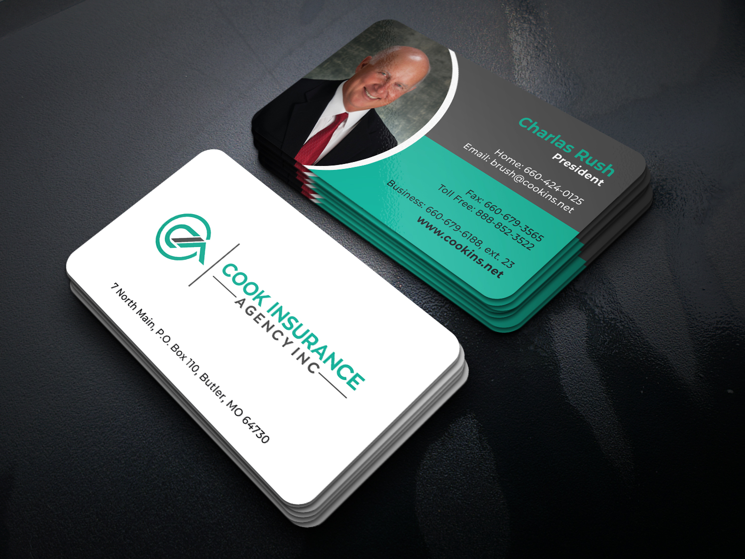 Business Card Design by JK18 for Cook Insurance Agency | Design #21007601