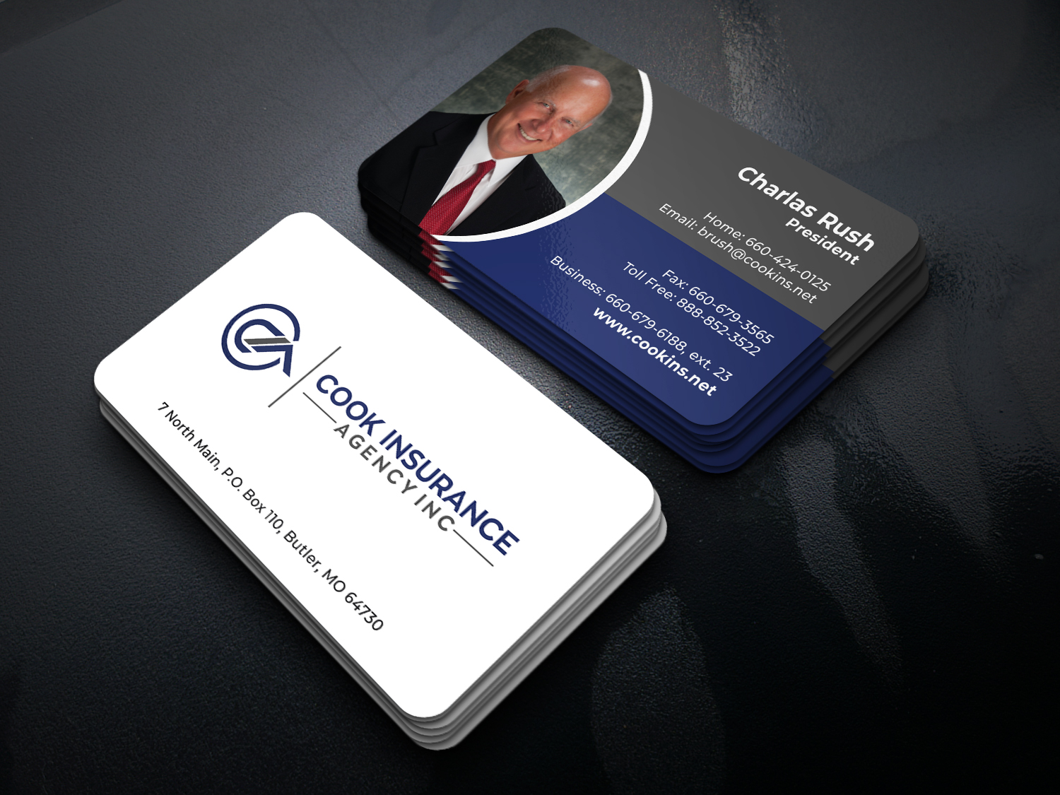 Business Card Design by JK18 for Cook Insurance Agency | Design #21016349
