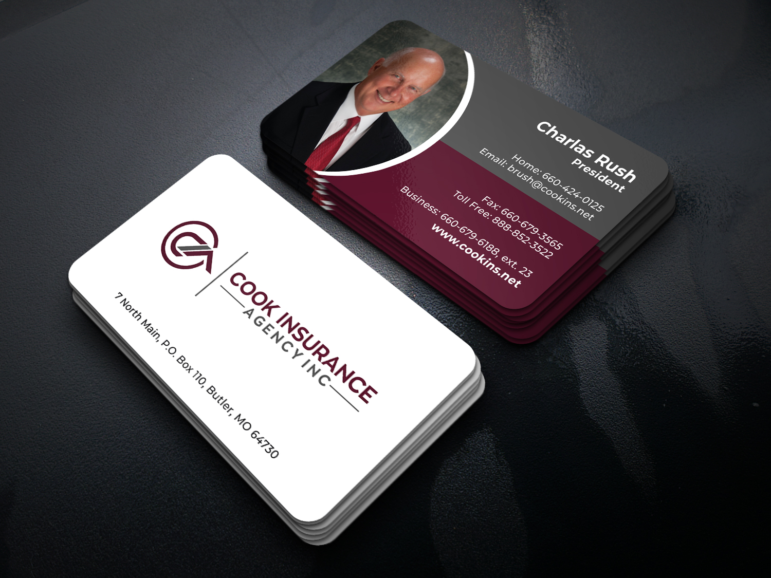 Business Card Design by JK18 for Cook Insurance Agency | Design #21016350