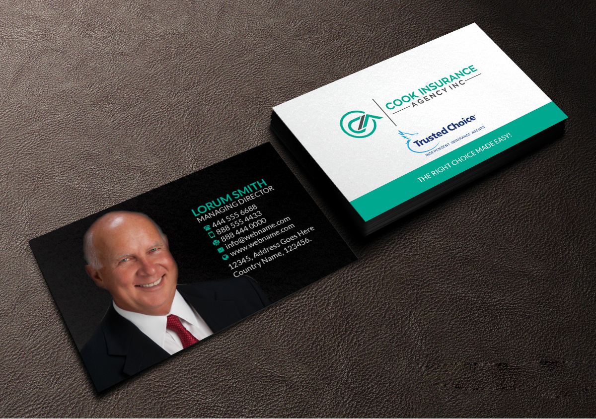 Visitenkarten-Design von Creations Box 2015 für Cook Insurance Agency | Design #21009596