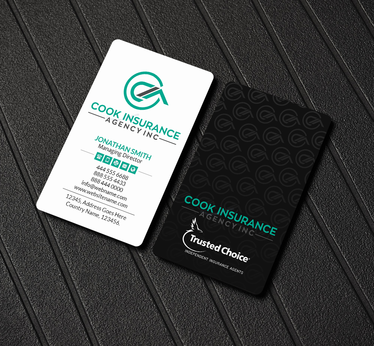 Business Card Design by Creations Box 2015 for Cook Insurance Agency | Design #21014837