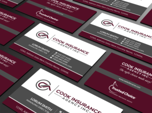 Business Card Design by Creations Box 2015 for Cook Insurance Agency | Design: #21014839