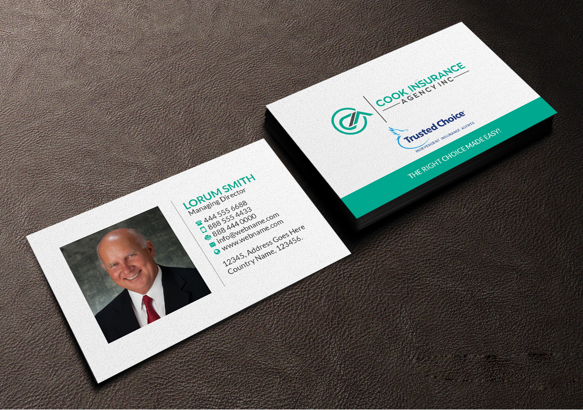 Business Card Design by Creations Box 2015 for Cook Insurance Agency | Design #21014844