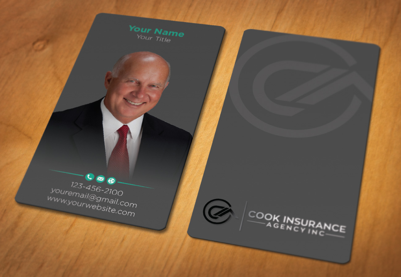 Visitenkarten-Design von LAXMI DESIGNHUB für Cook Insurance Agency | Design #21011078