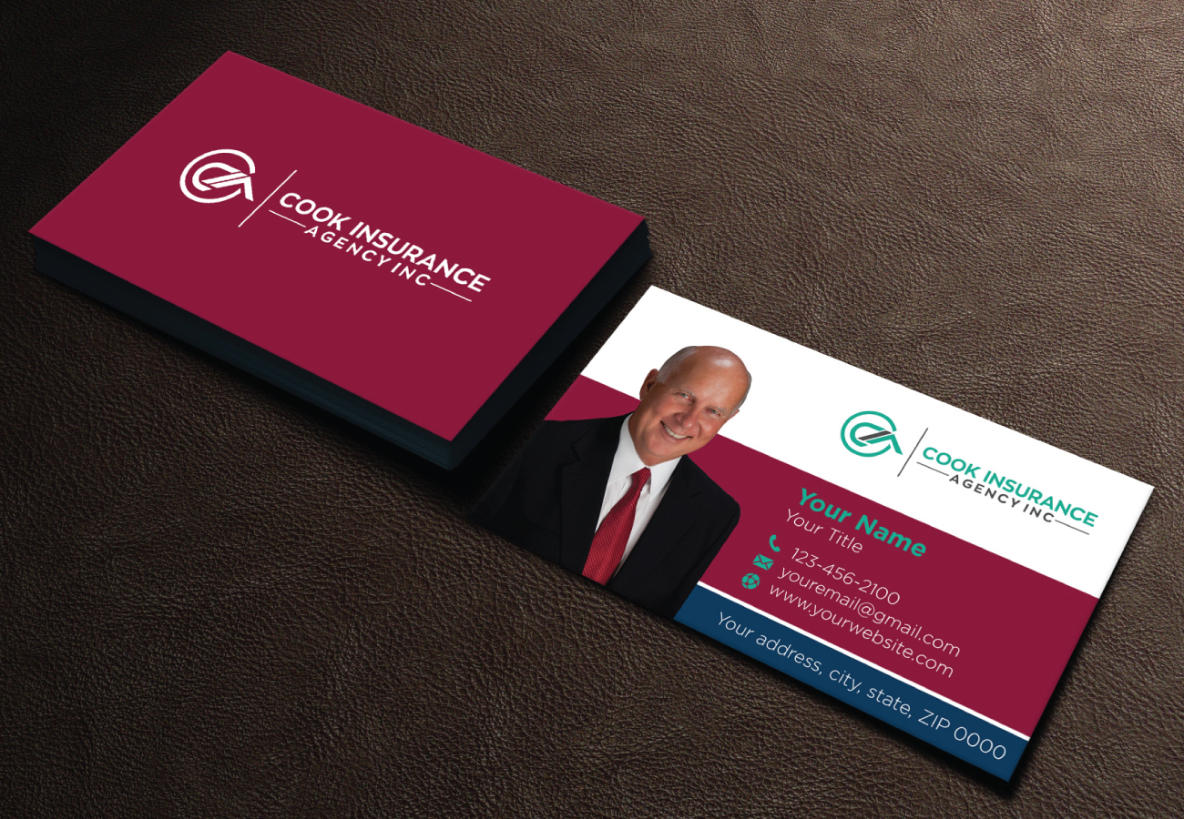 Business Card Design by LAXMI DESIGNHUB for Cook Insurance Agency | Design #21012165