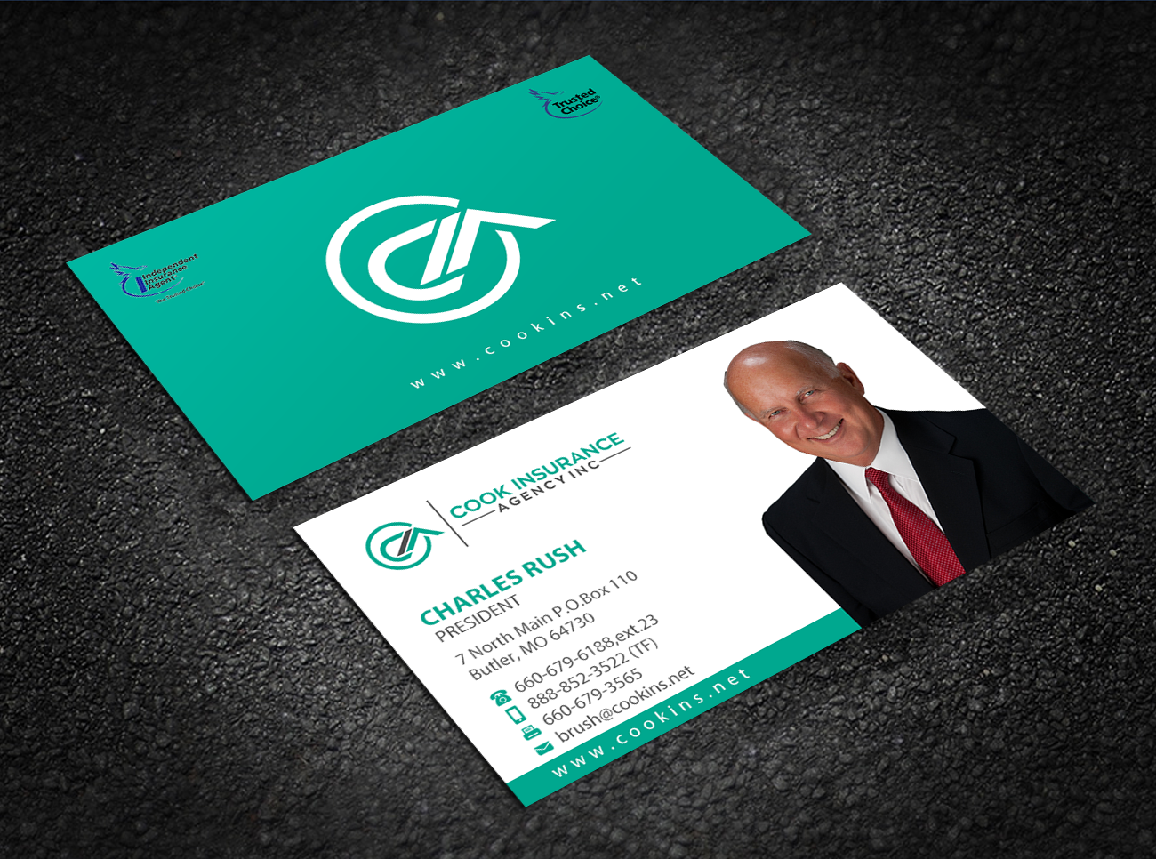 Business Card Design by Brand aid for Cook Insurance Agency | Design #21009641