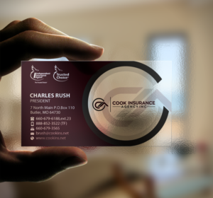Business Card Design by Brand aid for Cook Insurance Agency | Design: #21009645