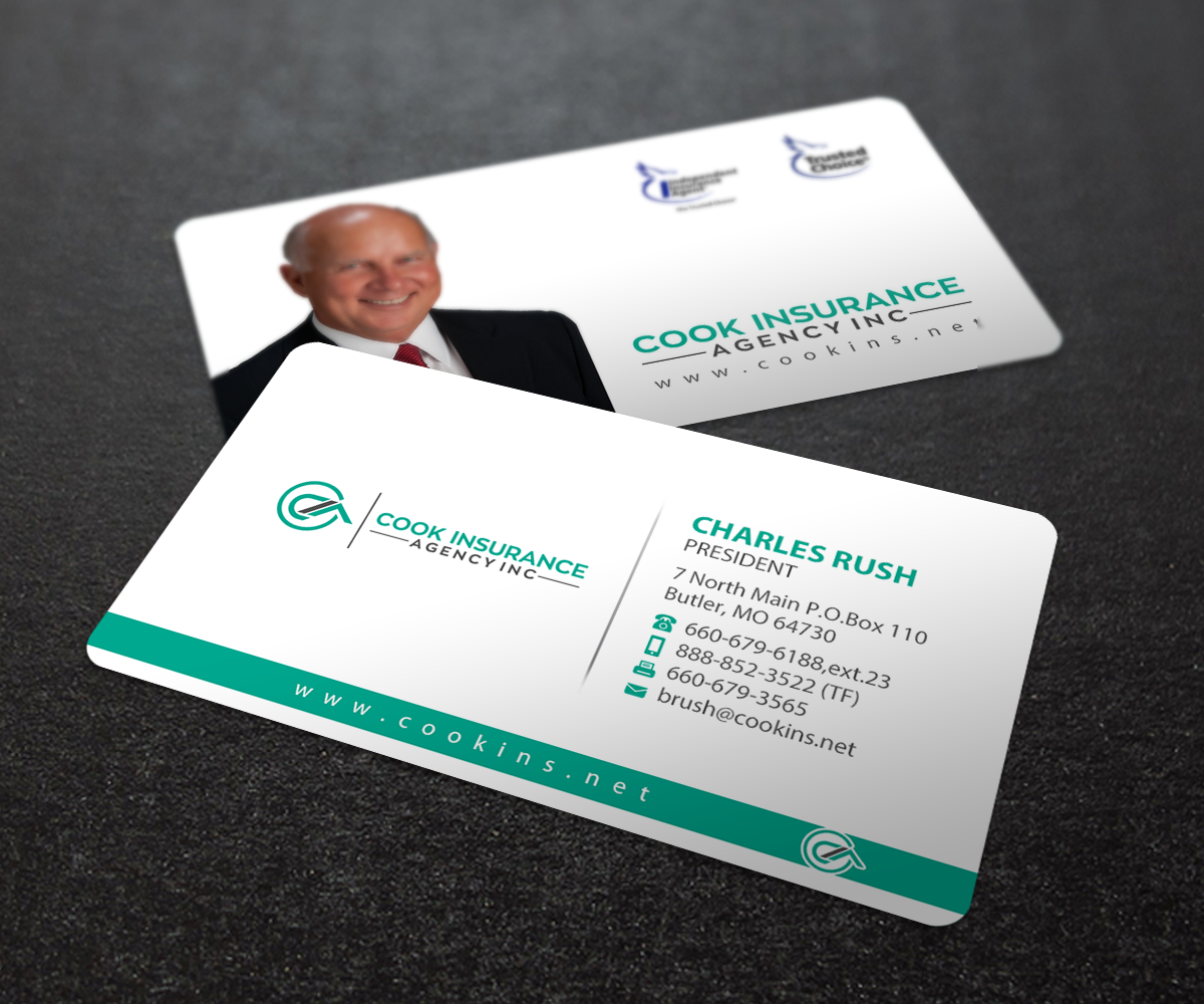 Business Card Design by Brand aid for Cook Insurance Agency | Design #21009648