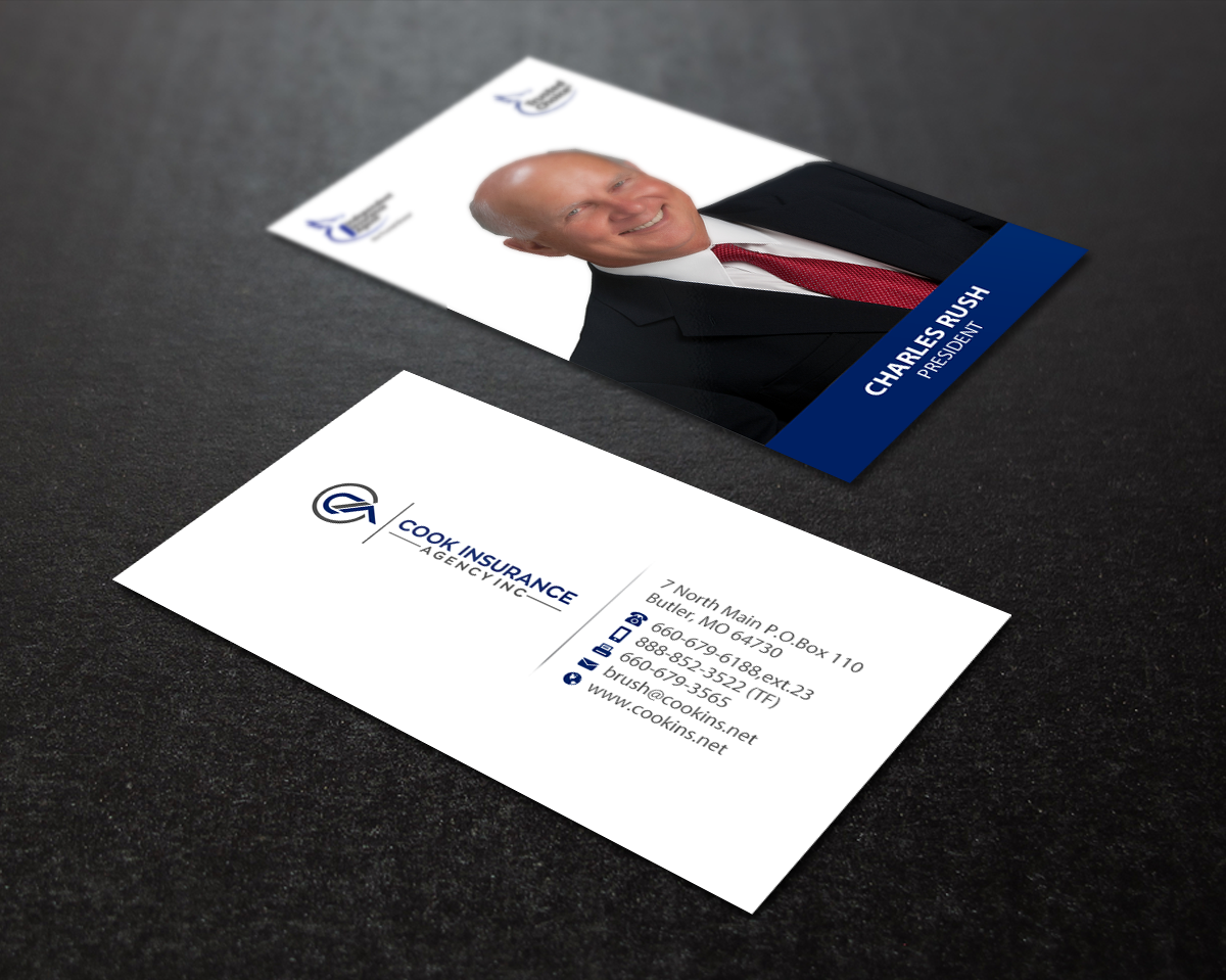 Business Card Design by Brand aid for Cook Insurance Agency | Design #21009652