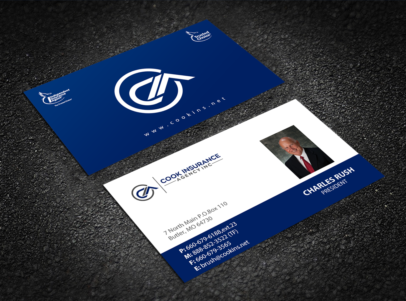 Business Card Design by Brand aid for Cook Insurance Agency | Design #21009659