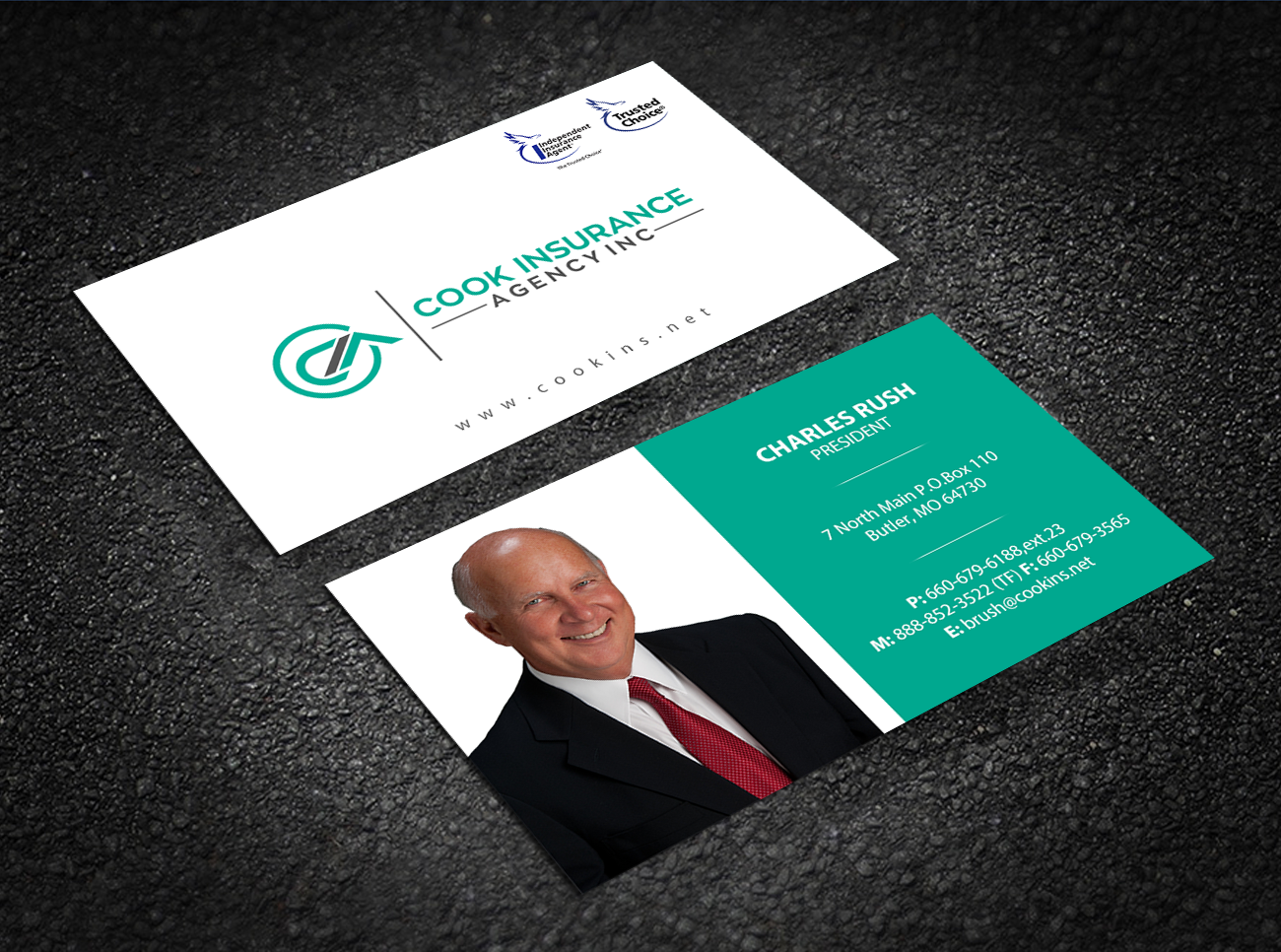 Business Card Design by Brand aid for Cook Insurance Agency | Design #21009660