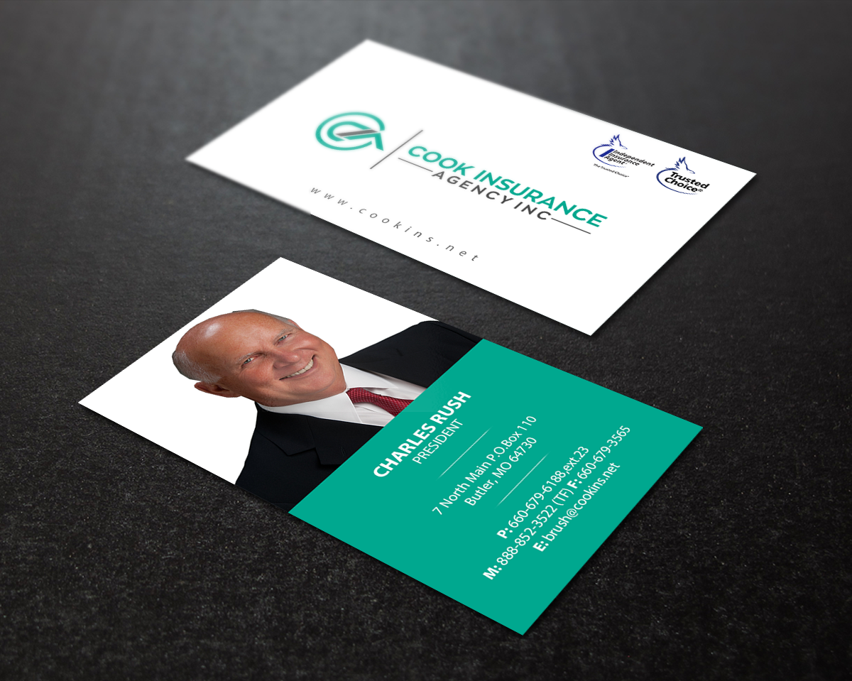 Business Card Design by Brand aid for Cook Insurance Agency | Design #21009661