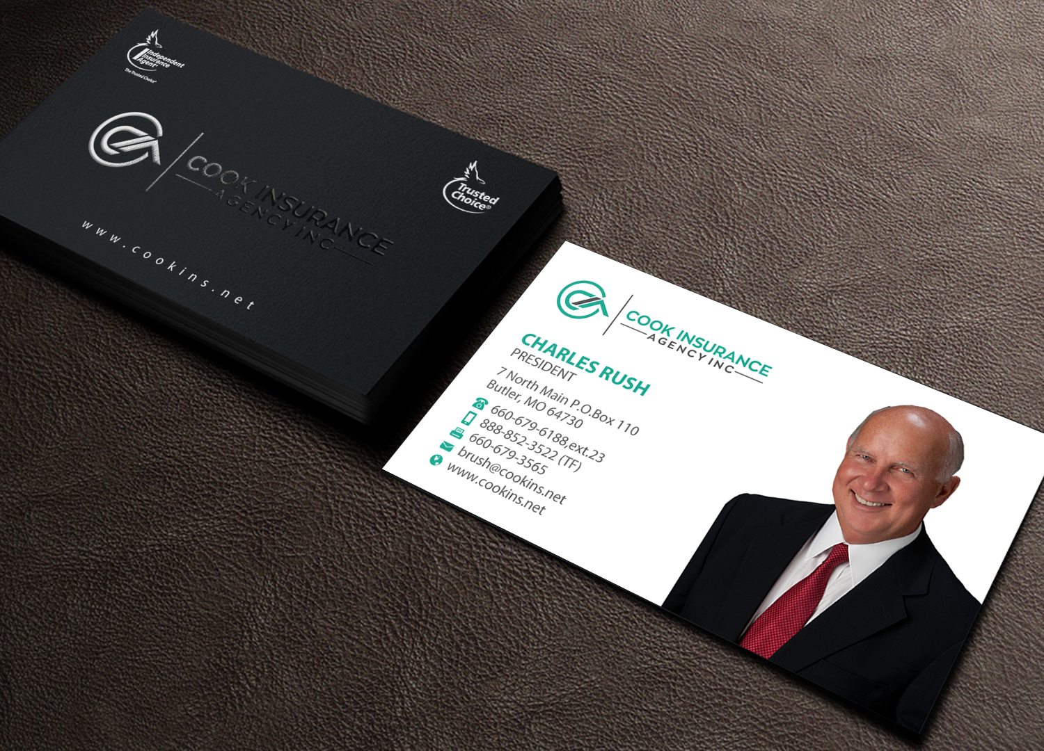 Business Card Design by Brand aid for Cook Insurance Agency | Design #21009663
