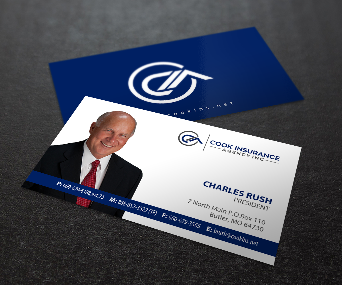 Business Card Design by Brand aid for Cook Insurance Agency | Design #21011615