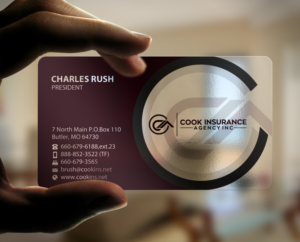 Business Card Design by Brand aid for Cook Insurance Agency | Design: #21011683