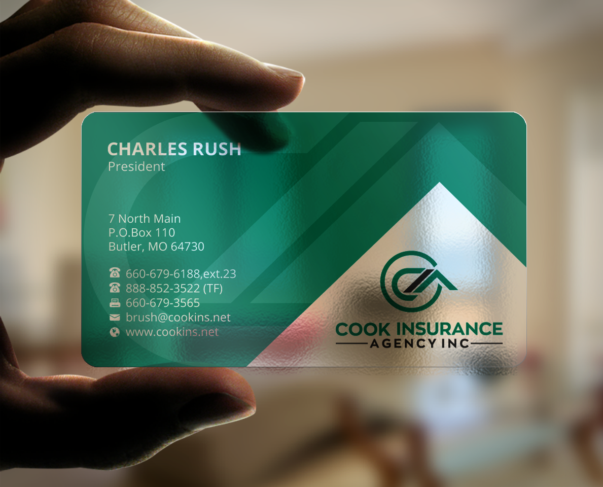 Business Card Design by Brand aid for Cook Insurance Agency | Design #21045505