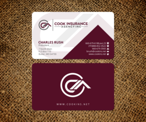 Business Card Design by Brand aid for Cook Insurance Agency | Design: #21045507