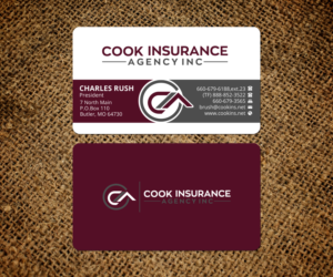 Business Card Design by Brand aid for Cook Insurance Agency | Design: #21045511