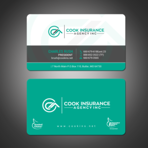 Business Card Design by chandrayaan.creative for Cook Insurance Agency | Design: #21009494