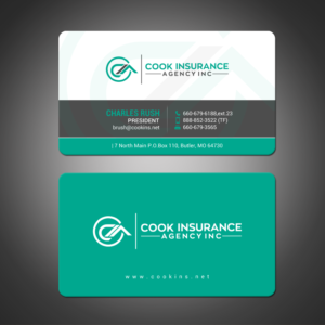 Business Card Design by chandrayaan.creative for Cook Insurance Agency | Design: #21015710