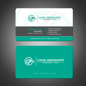 Business Card Design by chandrayaan.creative for Cook Insurance Agency | Design: #21015711