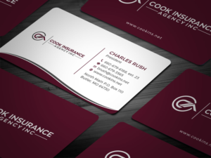 Business Card Design by Tripti Ranjan Gain for Cook Insurance Agency | Design: #21006800
