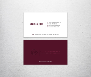Business Card Design by Tripti Ranjan Gain for Cook Insurance Agency | Design: #21006802