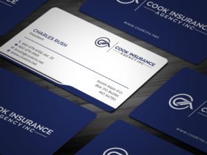 Business Card Design by Tripti Ranjan Gain for Cook Insurance Agency | Design: #21006809