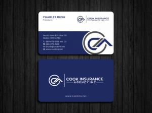Business Card Design by Tripti Ranjan Gain for Cook Insurance Agency | Design: #21006810