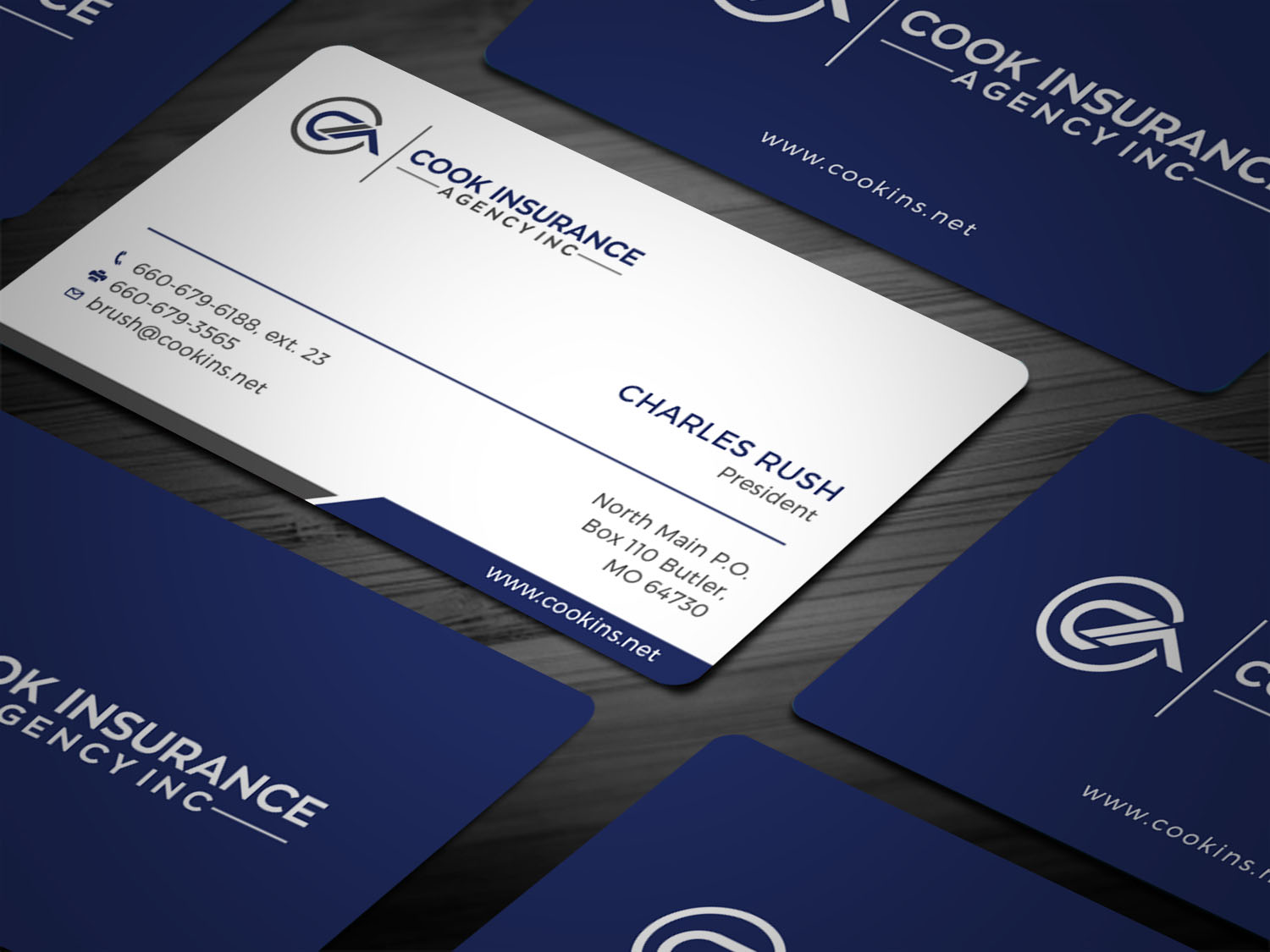 Business Card Design by Tripti Ranjan Gain for Cook Insurance Agency | Design #21006813