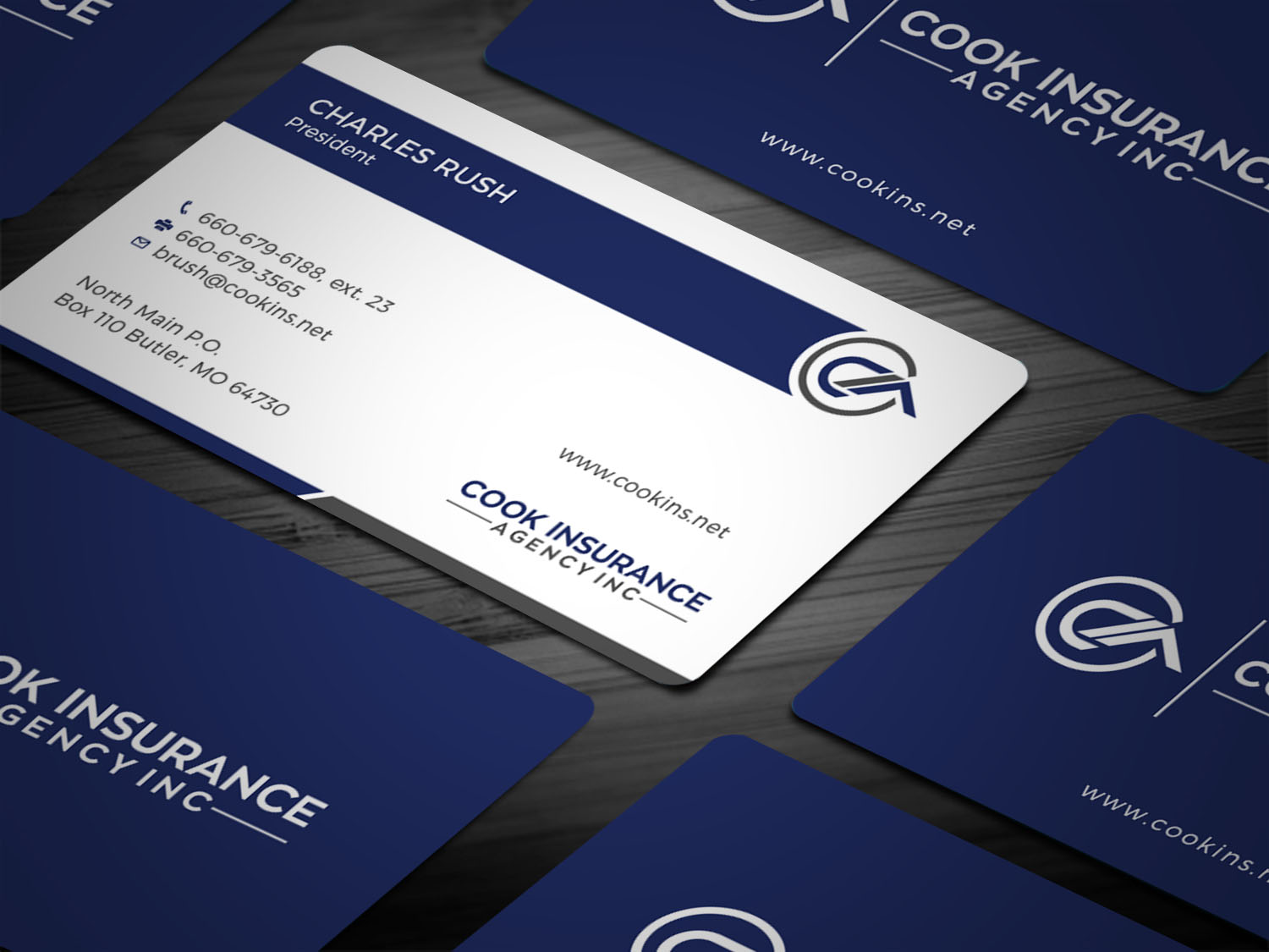 Visitenkarten-Design von Tripti Ranjan Gain für Cook Insurance Agency | Design #21006816