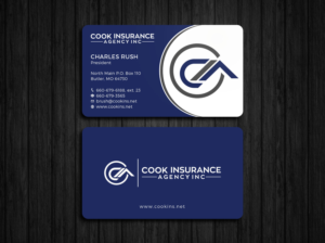Business Card Design by Tripti Ranjan Gain for Cook Insurance Agency | Design: #21006820