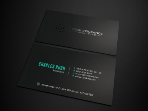 Diseño de Tarjeta de Presentación por Tripti Ranjan Gain para Cook Insurance Agency | Diseño: #21006831