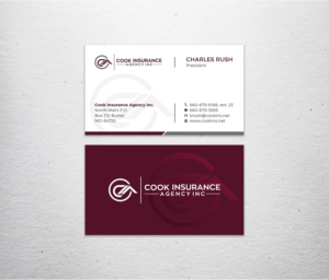 Diseño de Tarjeta de Presentación por Tripti Ranjan Gain para Cook Insurance Agency | Diseño: #21015312