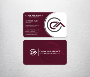 Business Card Design by Tripti Ranjan Gain for Cook Insurance Agency | Design: #21015313