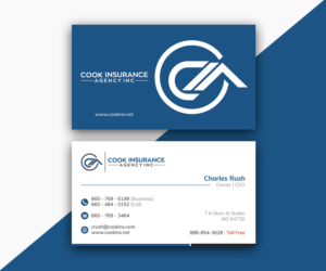 Business Card Design by Moumita_ for Cook Insurance Agency | Design: #21056491