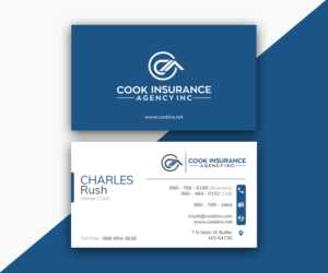 Business Card Design by Moumita_ for Cook Insurance Agency | Design: #21056493
