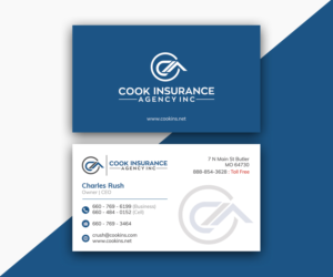 Cook Insurance Agency - Business Cards | Business Card Design by Moumita_