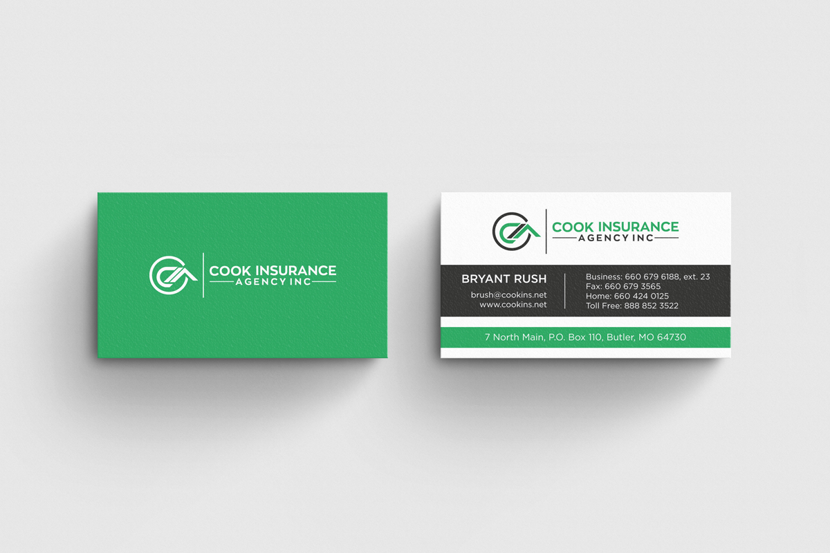 Business Card Design by Yooo for Cook Insurance Agency | Design #21010970