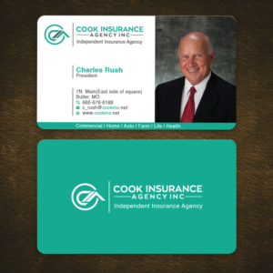Business Card Design by Bold Pixels for Cook Insurance Agency | Design: #21012106
