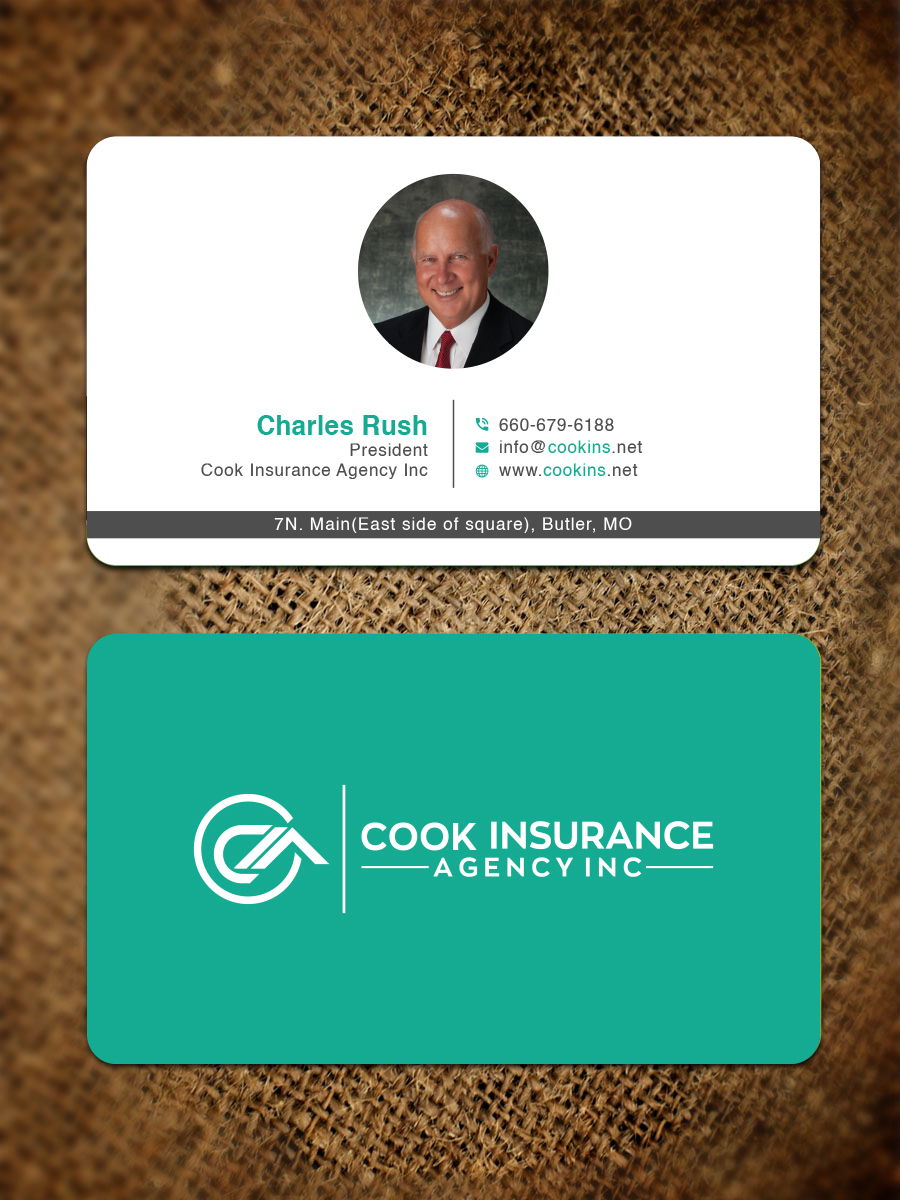 Business Card Design by Bold Pixels for Cook Insurance Agency | Design #21015066
