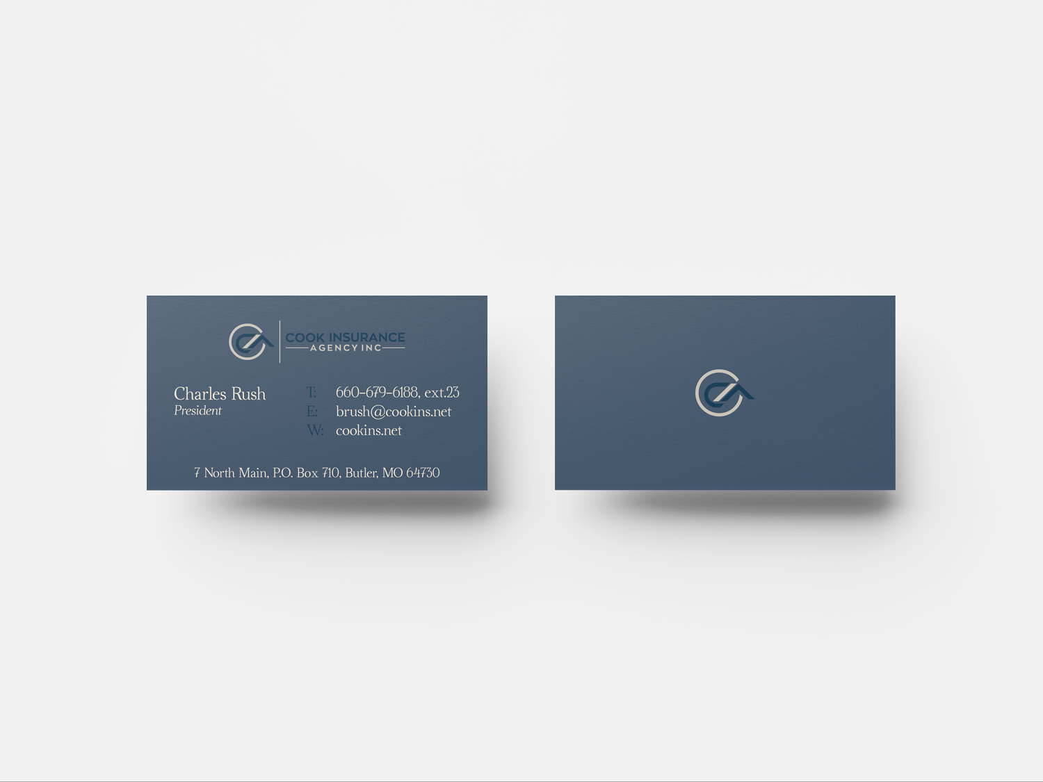 Visitenkarten-Design von Yaroslav S für Cook Insurance Agency | Design #21011593
