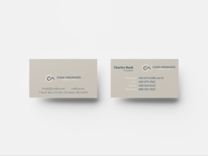 Business Card Design by Yaroslav S for Cook Insurance Agency | Design: #21011594