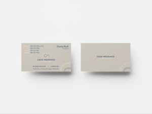 Business Card Design by Yaroslav S for Cook Insurance Agency | Design: #21011597