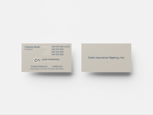 Business Card Design by Yaroslav S for Cook Insurance Agency | Design: #21011598