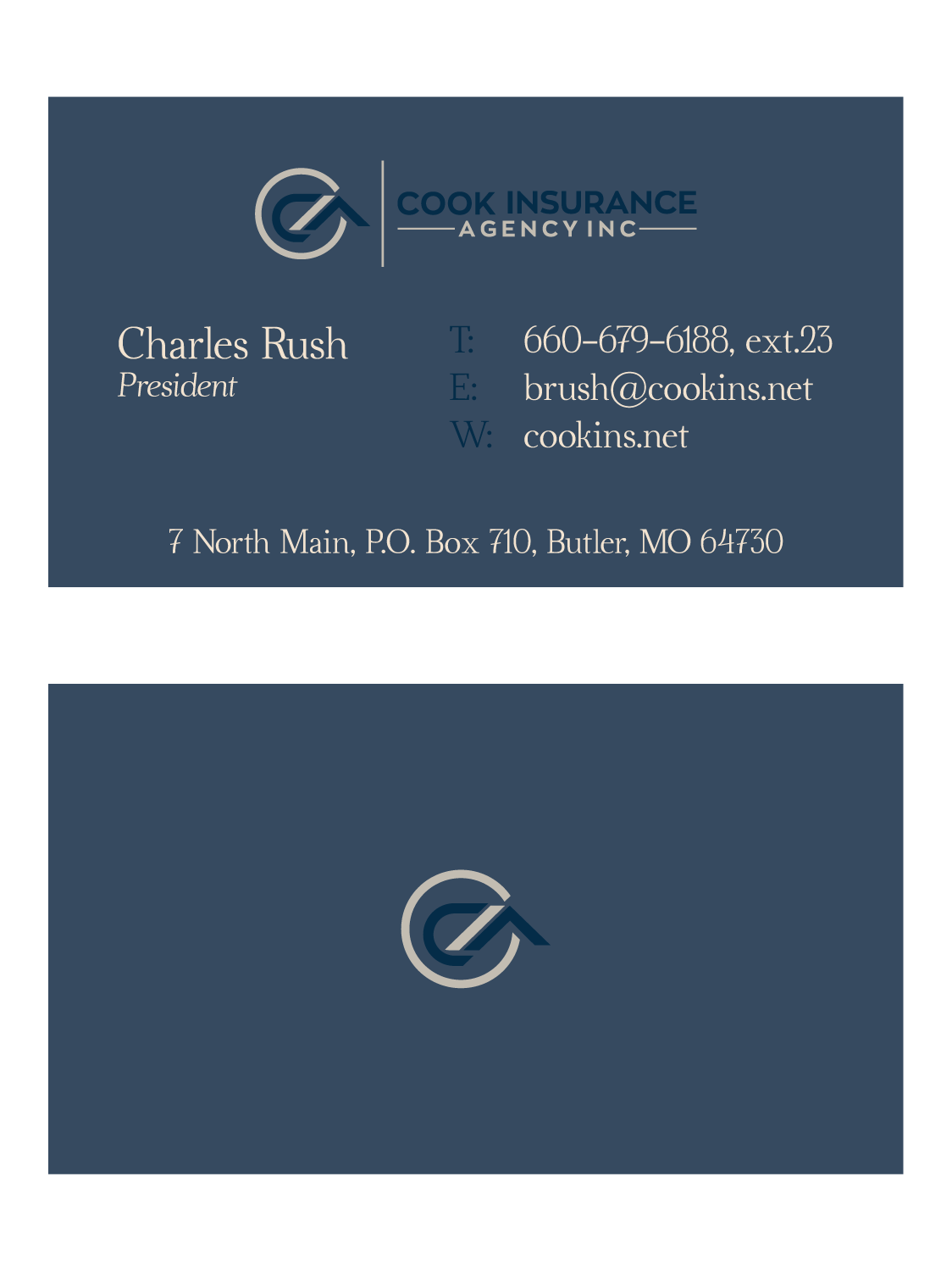 Business Card Design by Yaroslav S for Cook Insurance Agency | Design #21021200