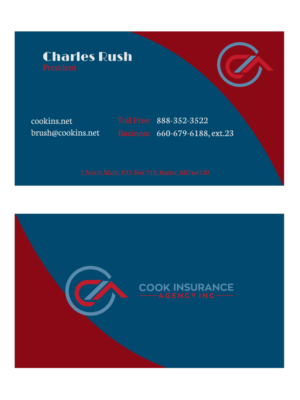 Business Card Design by Yaroslav S for Cook Insurance Agency | Design: #21021783