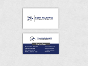 Business Card Design by pd graphic 2 for Cook Insurance Agency | Design: #21060490