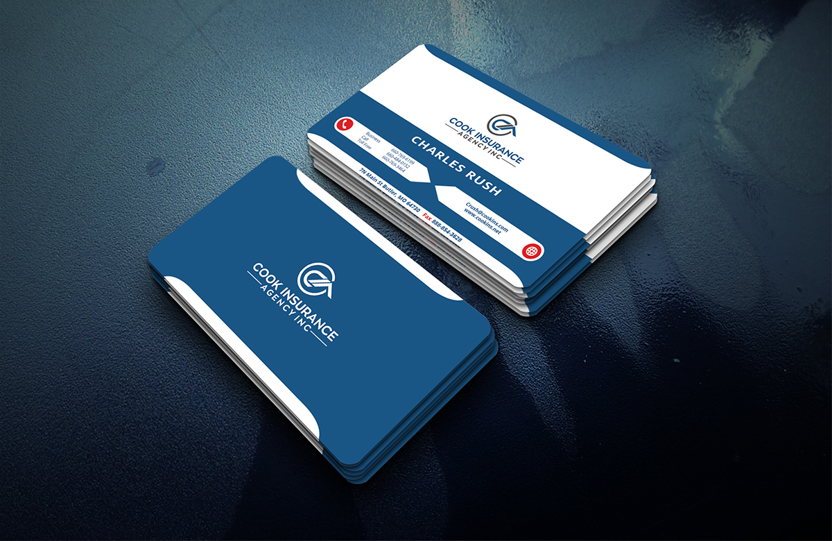 Visitenkarten-Design von Daizenlineage 2 für Cook Insurance Agency | Design #21058658