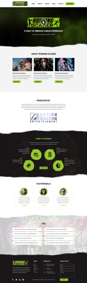 Web Design by pb for Action Reaction Entertainment | Design: #21011836